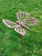 tuinsteker vlinder ijzer tuinprikker plantensteker prikker, Ophalen, Gebruikt