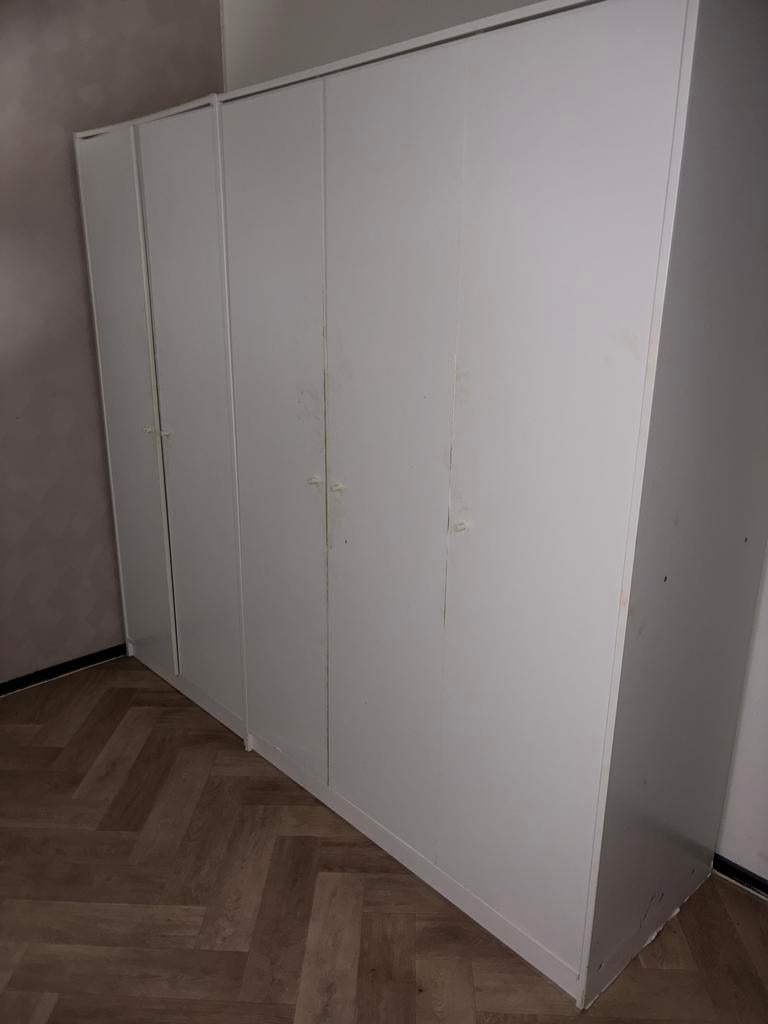 2 witte IKEA Kleppstad kledingkasten, Ophalen, Overige materialen, Gebruikt, 100 tot 150 cm