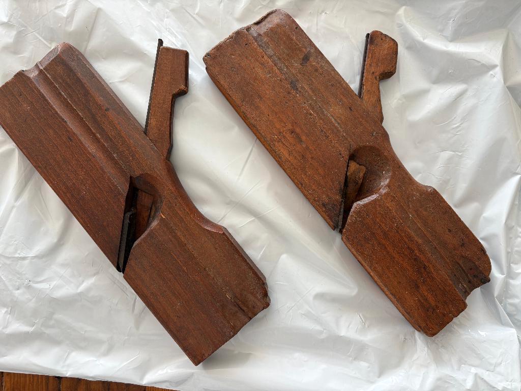 Set van 2 Antieke Houten Profielschaven, Antiek en Kunst, Ophalen of Verzenden