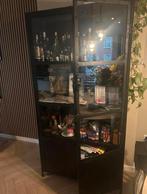 Stalen vitrinekast met glazen deuren, Ophalen, Gebruikt, 50 tot 100 cm, Metaal