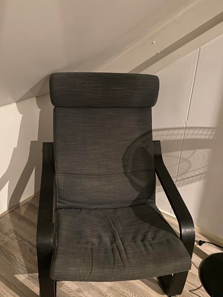 POÄNG fauteuil IKEA Zwart frame / Antraciet kussen, Ophalen