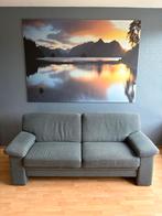 Bankstel twee en een halfzitter grijs blauw., Ophalen