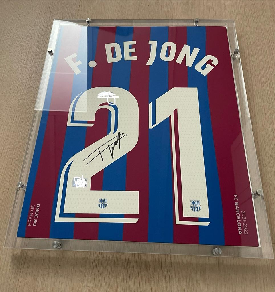 Gesigneerd Frenkie de Jong shirt - FC Barcelona, Verzamelen, Sportartikelen en Voetbal, Ophalen, Zo goed als nieuw, Buitenlandse clubs