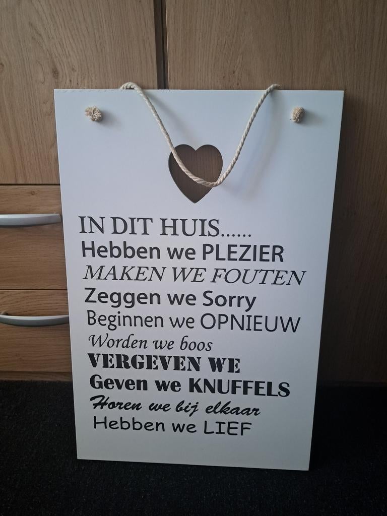 2 leuke tekst borden, Ophalen of Verzenden, Zo goed als nieuw