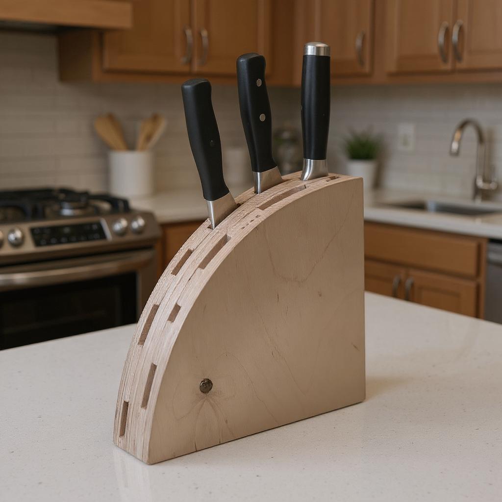 Houten Messenblok Universeel | Messenhouder, Overige typen, Hout, Nieuw, Ophalen of Verzenden