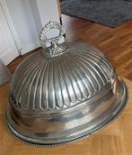 Verzilverde serveerschaal plus stolp, Antiek en Kunst, Ophalen
