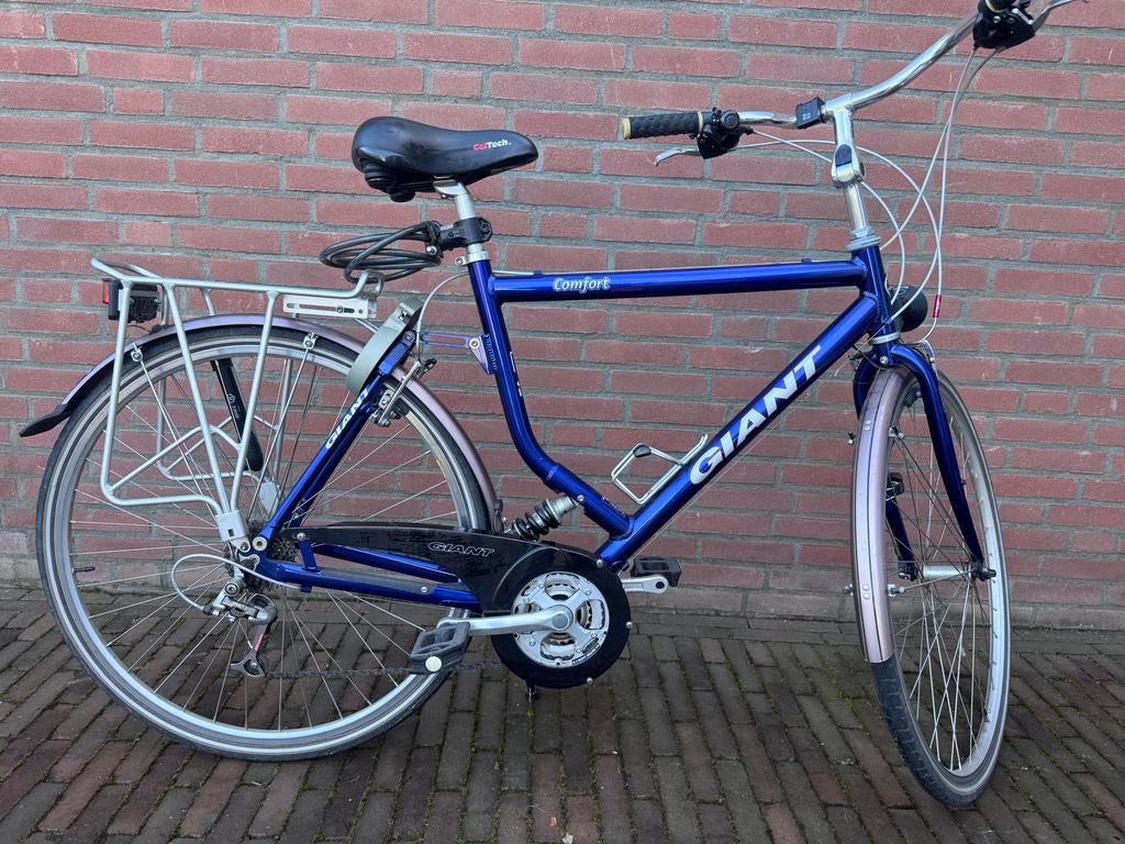 Giant Comfort herenfiets – Aluminium – Vering – Goede staat, Fietsen en Brommers, Fietsen | Heren | Herenfietsen, Ophalen, Gebruikt