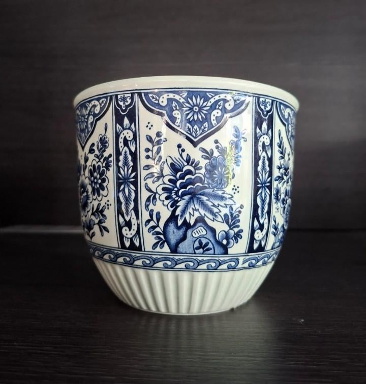 Delfts Blauwe Bloempot - Boch Royal Sphinx, Ophalen of Verzenden
