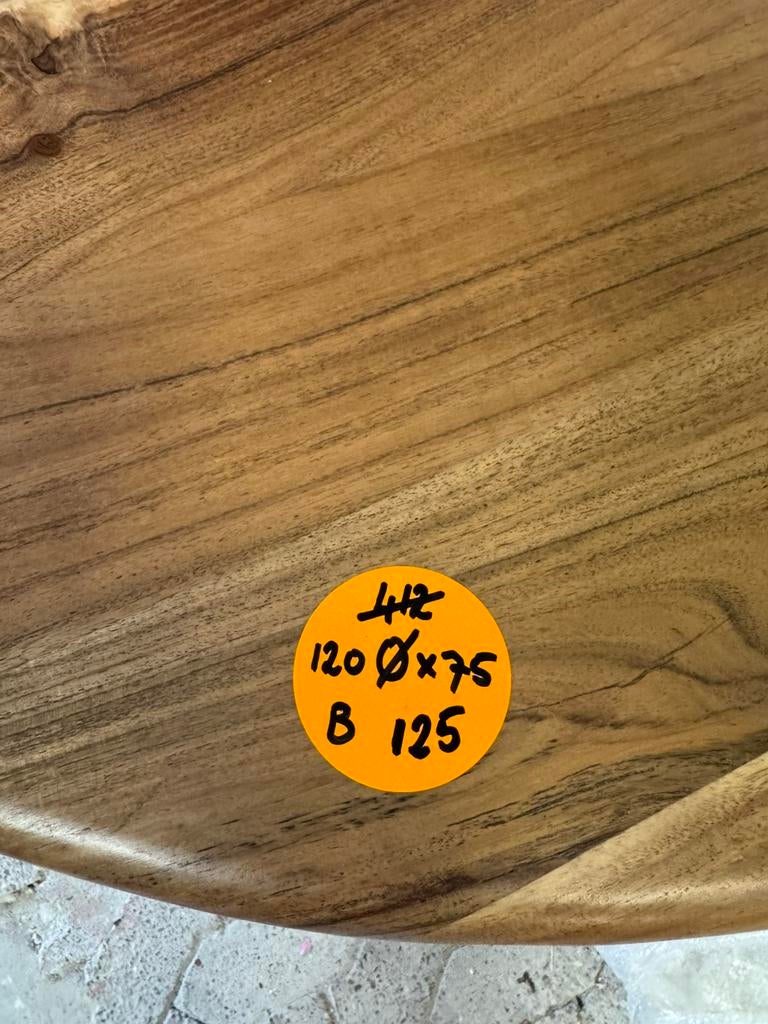 Eettafel rond 120x75 cm B keus, Ophalen, Japandi, Overige materialen, 100 tot 150 cm