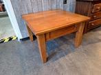 Massief grenen salontafel / bijzettafel, Ophalen, Gebruikt, 50 tot 100 cm, Massief hout