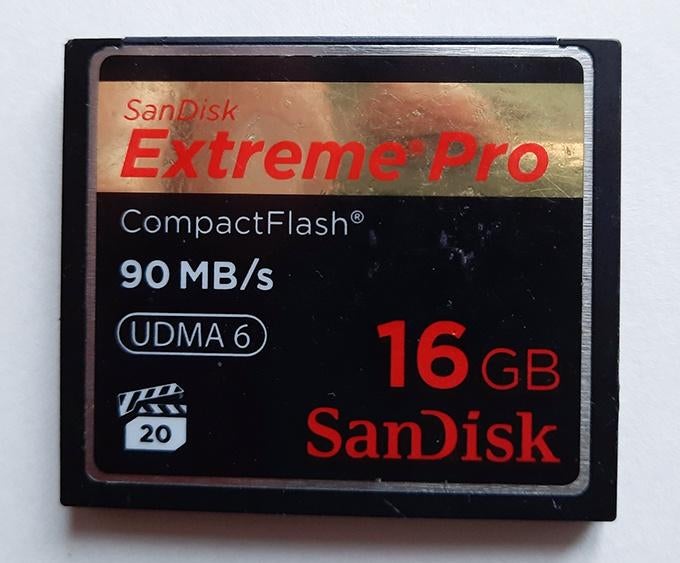 Card CF 16GB Sandisk, Audio, Tv en Foto, Fotografie | Geheugenkaarten, Ophalen of Verzenden, Zo goed als nieuw, Fotocamera