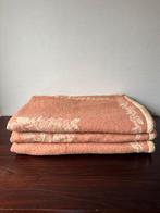 Groot Vintage Oudroze Wollen Deken met Barokke Bloemen, Ophalen of Verzenden, Gebruikt