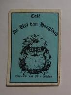 Café   DE UIL VAN HOOGLAND   Nieuwstraat  28   LEIDEN, Verzenden, Zo goed als nieuw, Luciferdoosjes of -merken