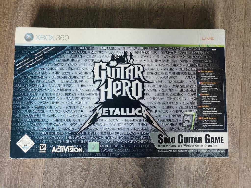 Guitar Hero Metallica + draadloze gitaar (Xbox 360), Spelcomputers en Games, Muziek, 1 speler, Ophalen of Verzenden, Zo goed als nieuw
