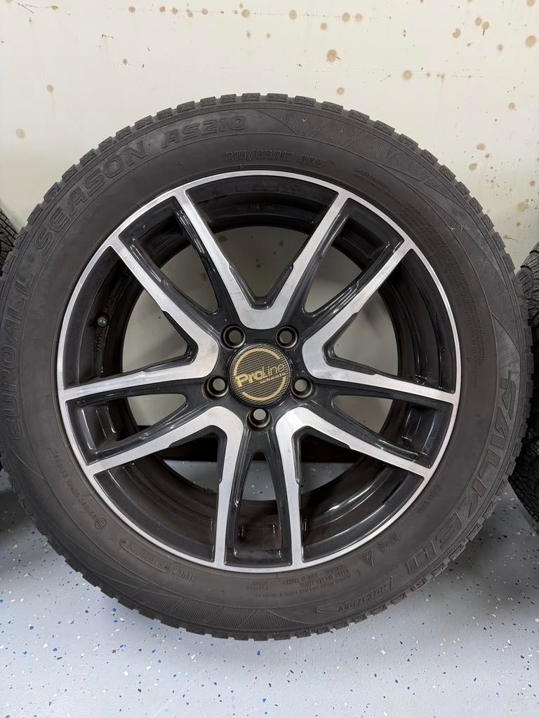 Set Proline 16 inch velgen 5x112 ET38 + Allseason (VW T-Roc), Auto-onderdelen, Banden en Velgen, Ophalen, 16 inch, Banden en Velgen