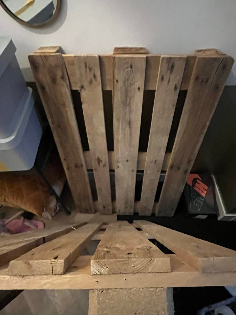 1,5 Euro pallet - Stevige houten pallet, Ophalen, Gebruikt