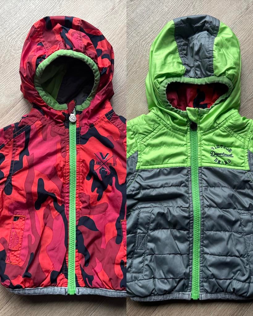 Vingino reversible jongens tussenjas maat 80, Kinderen en Baby's, Babykleding | Maat 80, Ophalen of Verzenden, Gebruikt, Jongetje