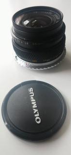 Olympus OM Zuiko MC Auto-W 35mm f/2.8 met EOS adapter, Ophalen of Verzenden, Gebruikt, Groothoeklens
