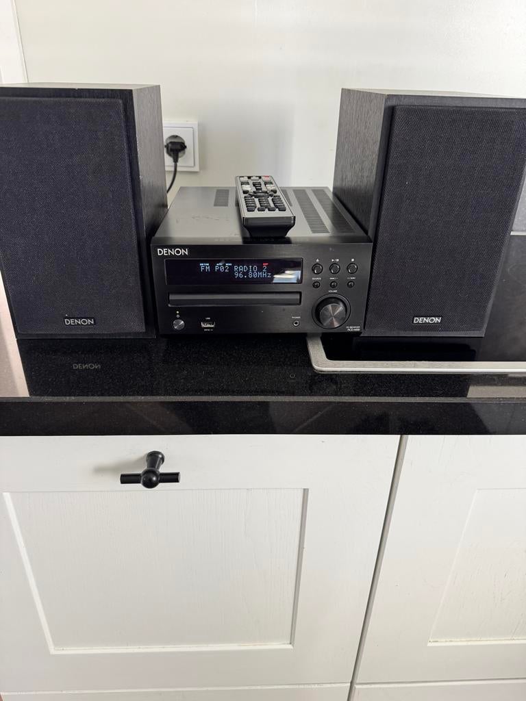 Denon microset met speakers en afstandsbediening, Audio, Tv en Foto, Stereo-sets, Denon, Ophalen of Verzenden, Zo goed als nieuw