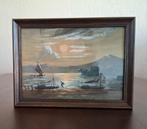 Twee oude aquarelverf schilderijen uit Nederlands-Indië, Antiek en Kunst, Ophalen