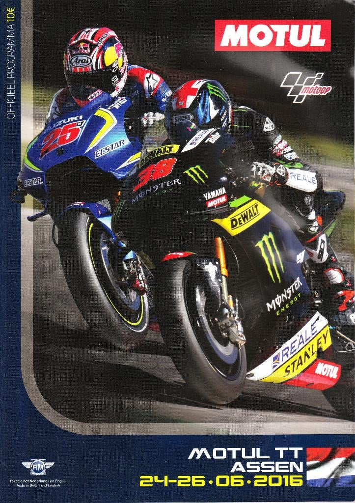 Assen TT 2016 Programmaboek, Ophalen of Verzenden, Gelezen, Overige sporten