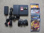 Playstation 2 slim met 1100 games, Gebruikt, Zwart, Met games, Ophalen of Verzenden