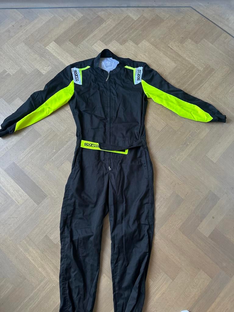 Sparco Kart Pak Maat M - Zwart/Neon Geel, Maat 48/50 (M), Zwart, Ophalen of Verzenden, Gedragen