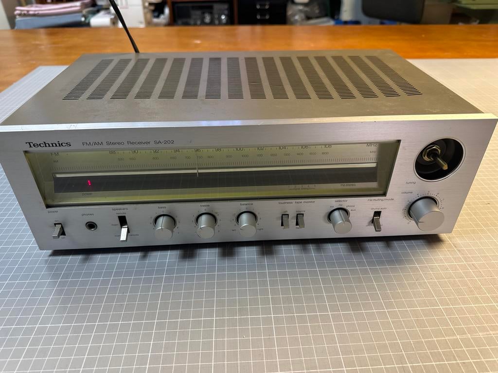Technics SA-202 FM/AM Stereo Receiver - Vintage Audio, Ophalen of Verzenden, Gebruikt