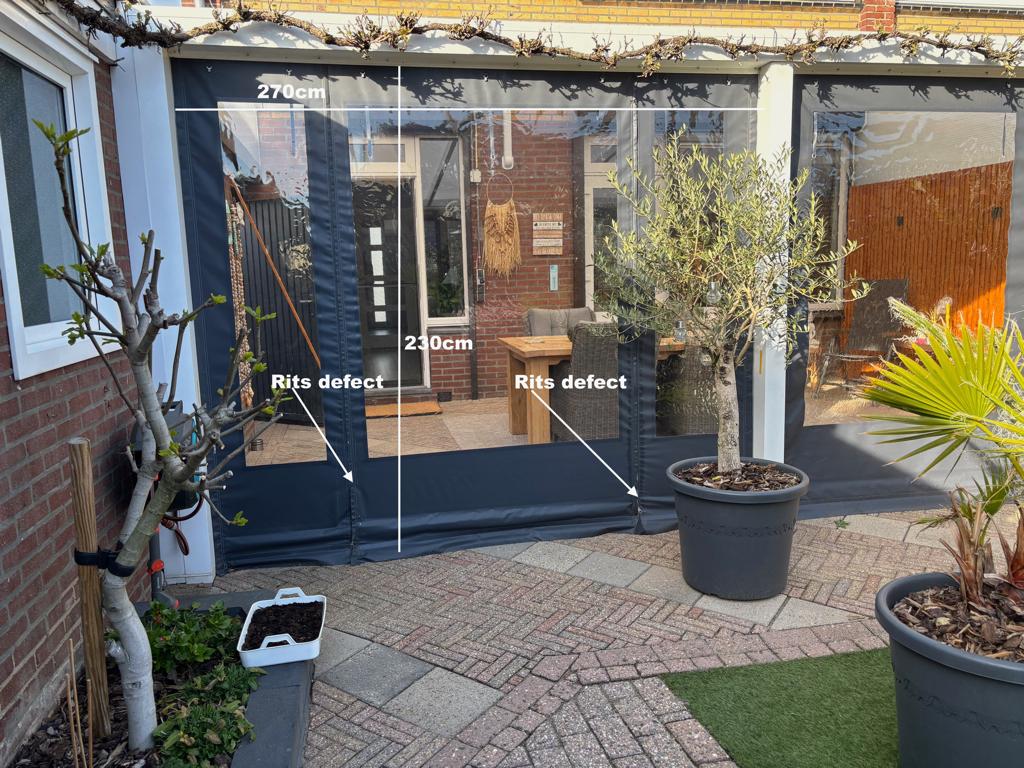 Veranda zeil, Tuin en Terras, Overkappingen, Ophalen, Gebruikt, Veranda