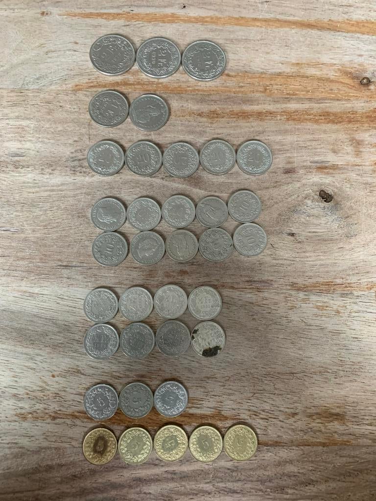 Zwitserse munten, diverse waardes, Ophalen, Overige landen, Setje, Goud
