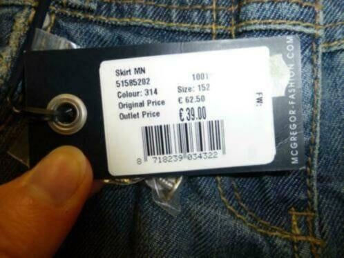 McGregor nieuw spijker rokje denim blauw mt 152 nr 29084, McGregor, Meisje, ., Nieuw