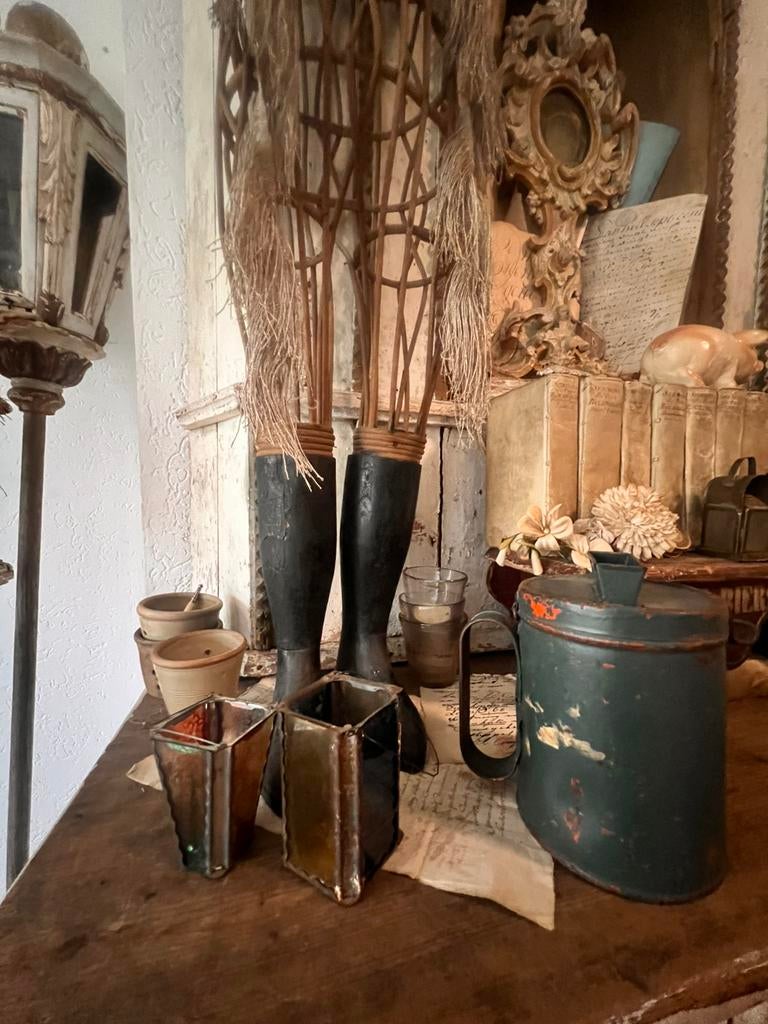 Oude antieke collectebus geldbus collecte bus geld brocante, Ophalen of Verzenden