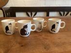 4 bekers van Francien, Ophalen, Zo goed als nieuw, Overige stijlen, Kop(pen) en/of Schotel(s)