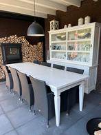 8 zwarte tuinstoelen met kussens, Tuin en Terras, Ophalen, Zo goed als nieuw, Wicker