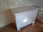 Witte houten commode, Ophalen, Gebruikt, 50 tot 70 cm, 105 cm of meer
