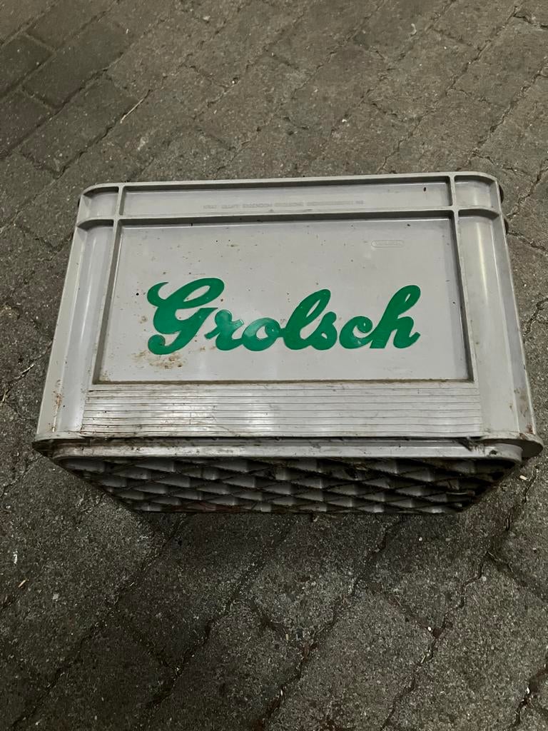 Grolsch bierkrat, oud, Verzamelen, Biermerken, Ophalen, Gebruikt, Overige typen, Grolsch