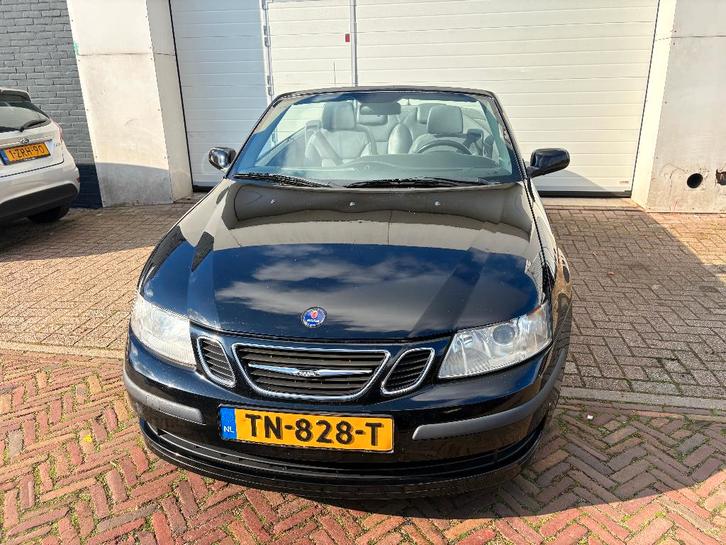 Saab 9-3 1.8 T Cabriolet 2005 Zwart - SPORT, Auto's, Saab, Bedrijf, Te koop, Saab 9-3, ABS, Airbags, Airconditioning, Alarm, Boordcomputer