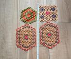 4 oude retro onderzetters, Ophalen of Verzenden, Gebruikt, Pot of Pan