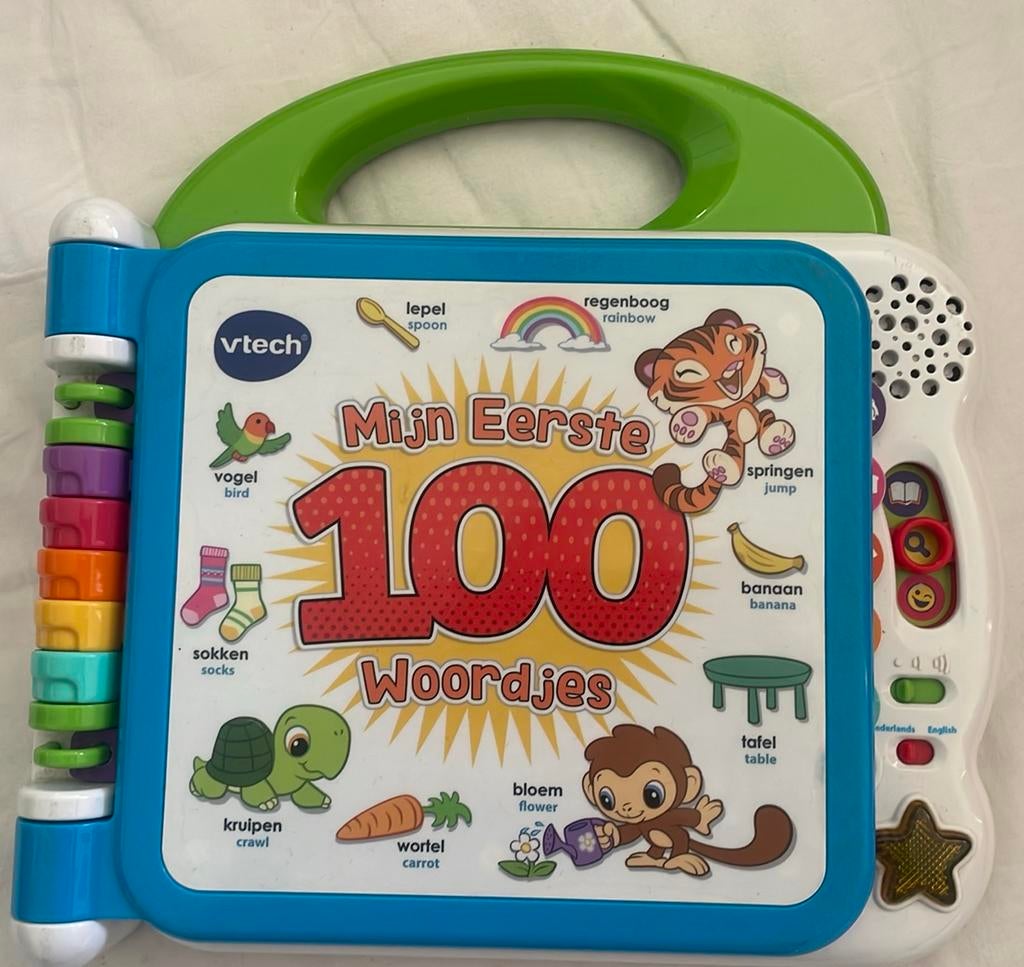 V-tech mijn eerste 100 woordjes, Ophalen of Verzenden, Zo goed als nieuw, 6 maanden tot 2 jaar