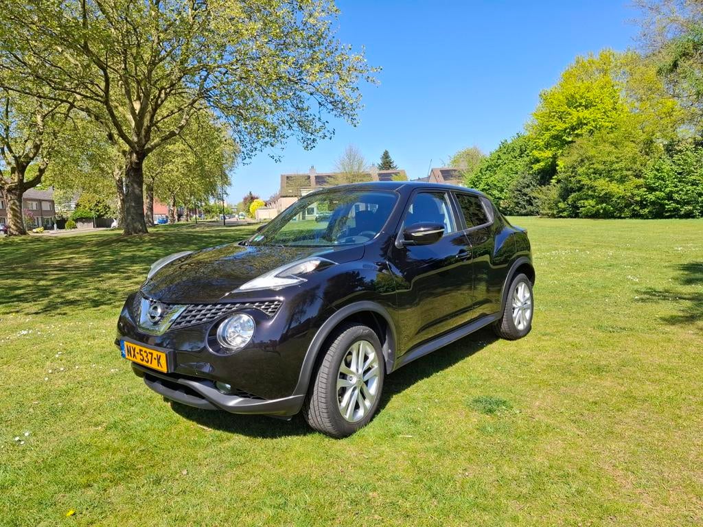 Nissan Juke 1.2 Dig-t 2017 Zwart, Auto's, Voorwielaandrijving, 639 kg, Stof, 1250 kg