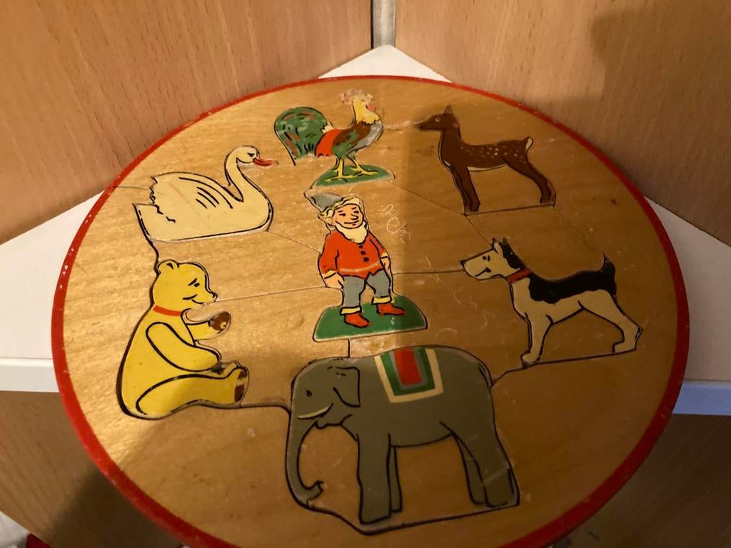 Oude houten puzzel, Antiek en Kunst, Ophalen of Verzenden