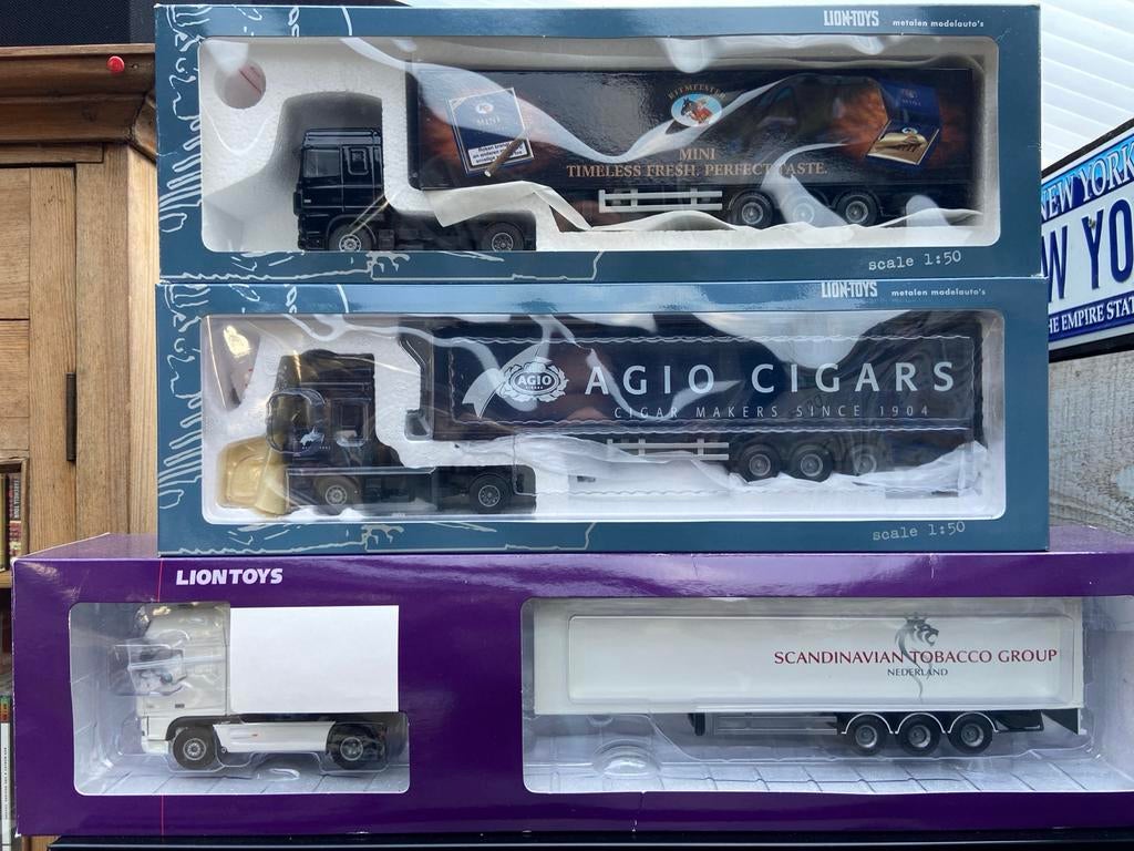 Lion Toys Modelvrachtwagens (3 stuks) - Nieuw in doos, Ophalen, Nieuw, Auto's