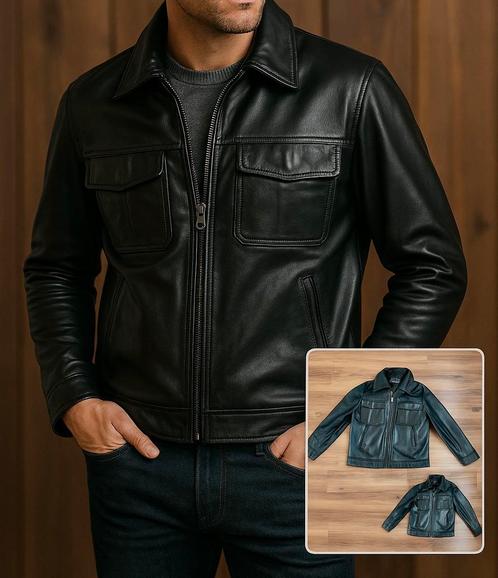 Stoer vintage Redskins leren jack – Topstaat!, Kleding | Heren, Jassen | Winter, Zo goed als nieuw, Maat 56/58 (XL), Zwart, Ophalen of Verzenden