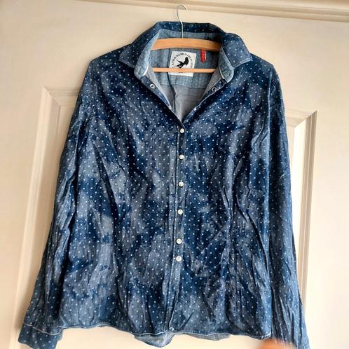 Overhemd a fish named fred  l, Kleding | Dames, Blouses en Tunieken, Gedragen, Maat 42/44 (L), Blauw, Ophalen of Verzenden
