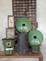 Oude vintage emaille kap letterbak frans blik petroleumstel, Antiek en Kunst, Antiek | Emaille, Ophalen of Verzenden