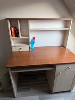 Bureau met opbergruimte, Huis en Inrichting, Bureaus, Ophalen of Verzenden, In hoogte verstelbaar, Gebruikt, Bureau