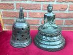 fraaie bronzen stupa met Boeddha, Indonesië, Antiek en Kunst, Kunst | Niet-Westerse kunst, Ophalen of Verzenden