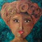 Spannende vrouwen portret, schilderij, olieverf, Ophalen of Verzenden