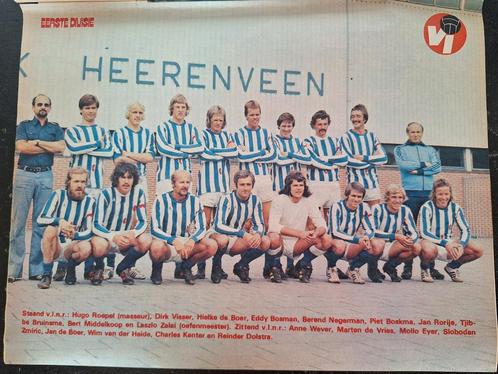 Oude poster SC Heerenveen jaren '70, Verzamelen, Sportartikelen en Voetbal, Gebruikt, Poster, Plaatje of Sticker, Overige binnenlandse clubs