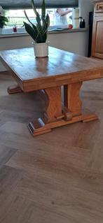 Massief blank eiken salon tafel, Huis en Inrichting, Tafels | Salontafels, Ophalen, 100 tot 150 cm, 50 tot 100 cm, Zo goed als nieuw